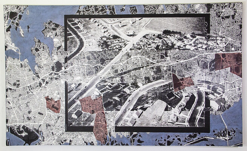 Beth Garramone Ross, Are We Still Redlining? Map Of Long Island, NY 2020, Digital composite ima...