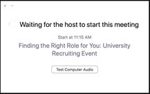 Zoom Please Wait for host to start meeting.