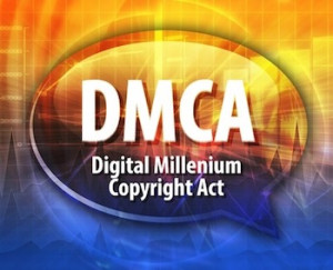 43519211 - speech bubble illustration of  DMCA - the Digital Millennium Copyright Act