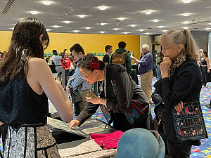 D/T Seniors present their impressive portfolios in the Upper Lobby of the PAC before the annual showcase for industry professionals in Ne...