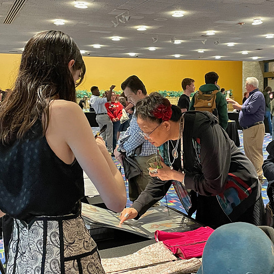 D/T Seniors present their impressive portfolios in the Upper Lobby of the PAC before the annual showcase for industry professionals in Ne...