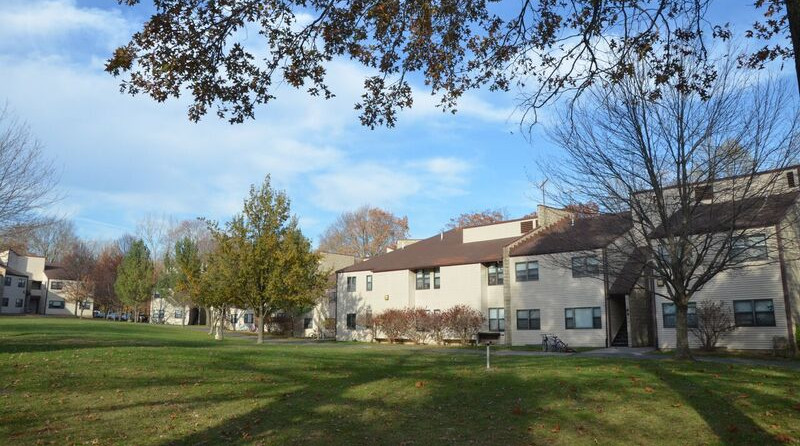 Exterior of The Commons Apartment Complex.