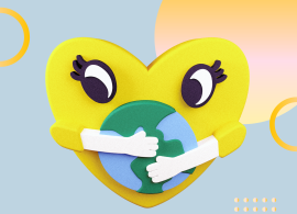 A heart hugging the earth.