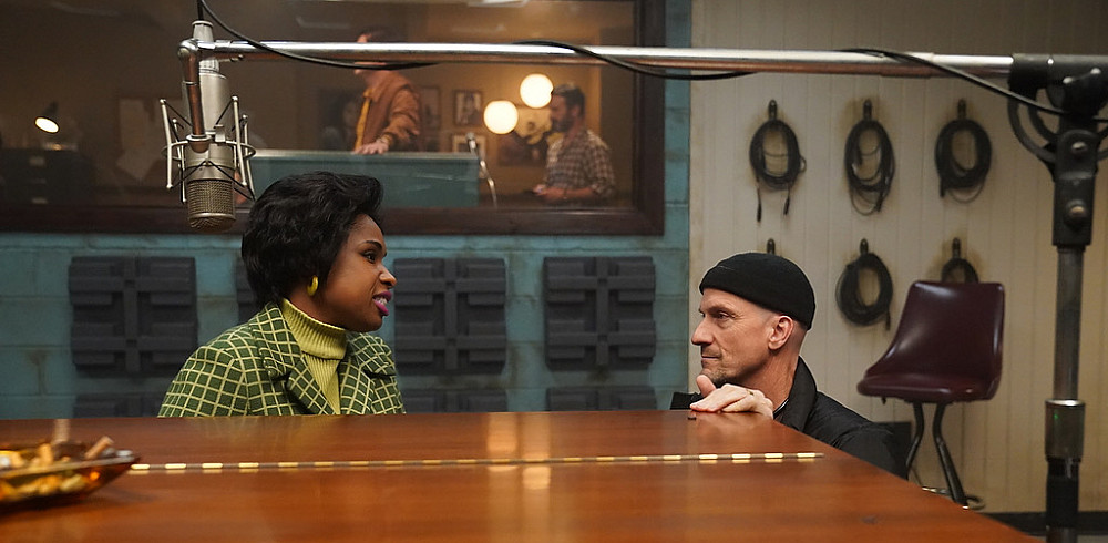 Thom Jones '91 and Jennifer Hudson on the set of Respect.