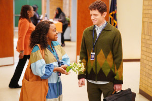                         Creator/star Quinta Brunson and Chris Perfetti on the ABC sitcom Abbott Elementary. (Photo: Christopher Willard/