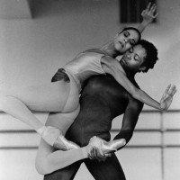 Chicago City Ballet's Maria Terezia Balogh and Joseph Malbrough rehearse Paul Mejia's Webern Pieces before its premiere at the Auditorium...