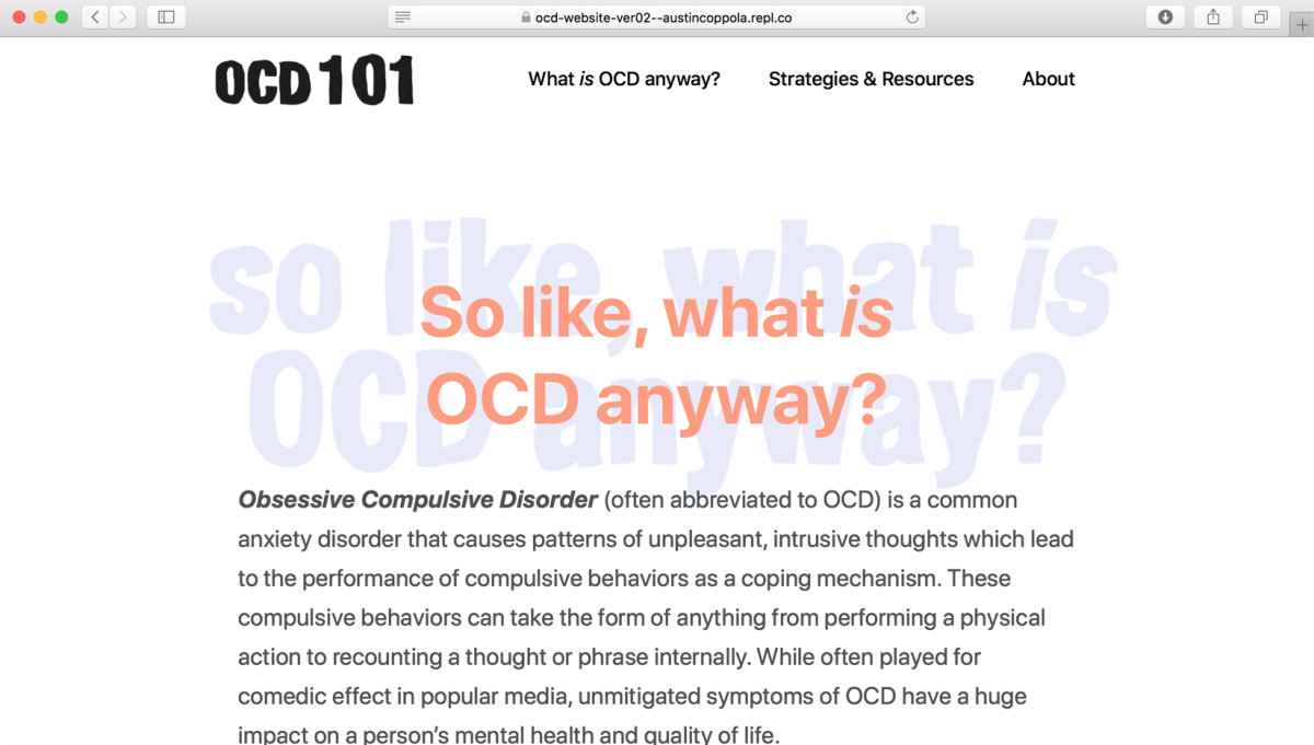 Austin Coppola, OCD101, 2020, web, 1208 x 800
