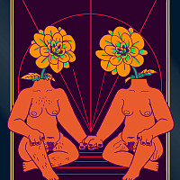 The Lovers (Card #6), Digital, 17.71 x 22.92, 2021
