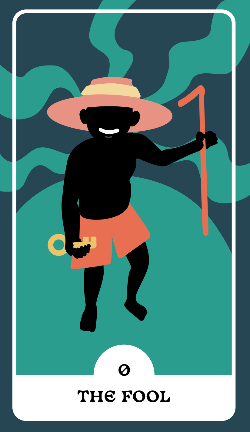 Jahvaughn Dyer, Caribbean Tarot Cards - The Fool, Digital, 1425 x 825px, 2021