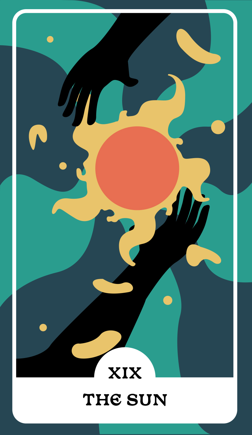 Jahvaughn Dyer, Caribbean Tarot Cards - The Sun, Digital, 1425 x 825px, 2021