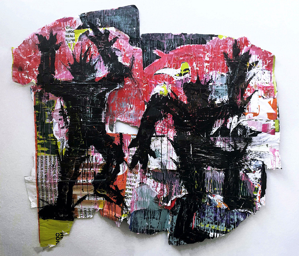 Untitled, 2020, enamel on paper