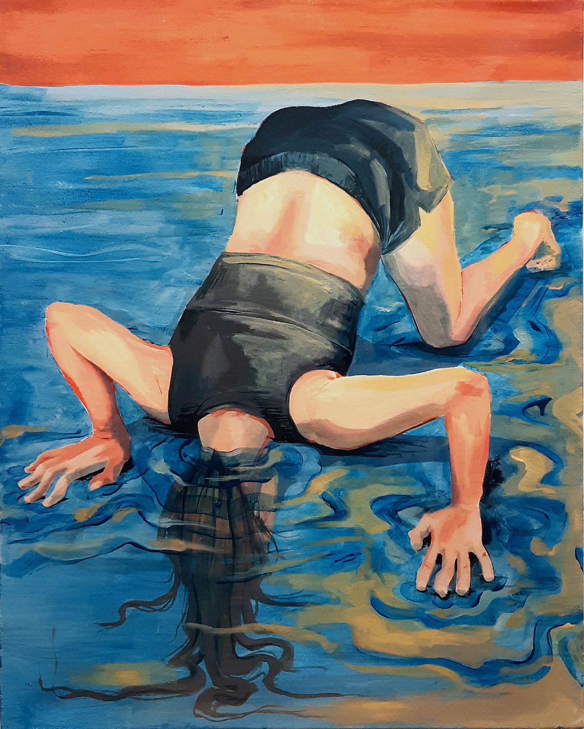 Reese Cobban, Hanged Man, Acrylic, 30 x 24, 2020