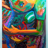 Me and Your Stomach, 2020, Acrylic on Linen 40 x 60
