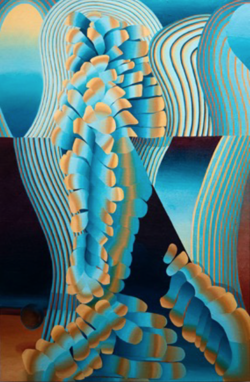 Theresa Daddezio '11, Blume, 2020. Oil on linen, 48 x 31 ó inches. (Photo courtesy the artist and DC Moore Gallery)