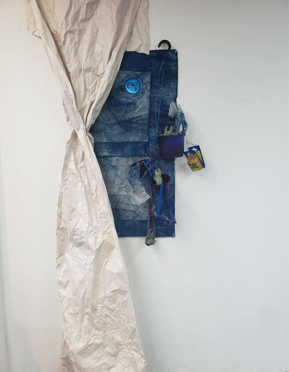 Kimberly Jimenez, Mis Demonios del Sueño (My sleeping demons), 2019, recycled material, canvas, o...