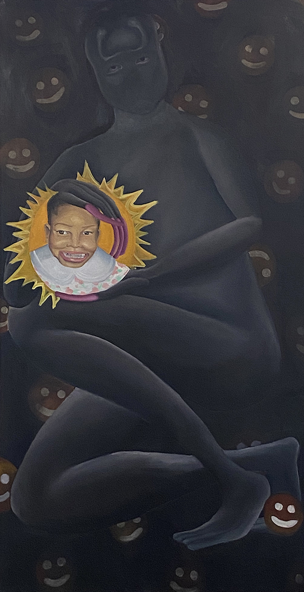 Madison Lewis, Tubby Toast Void (Self Portrait), Oil on canvas, 80 x 42, 2020