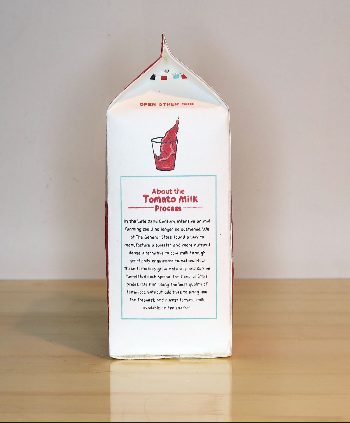 Tomato Milk, mixed media silkscreen, 46 x 21