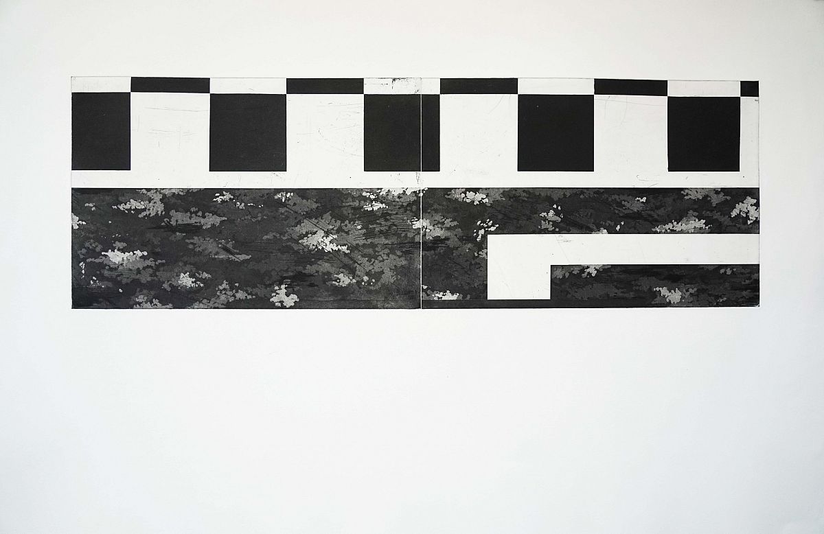 Isabel Paredes, Starting Line, Etching, 30 x 40, 2021