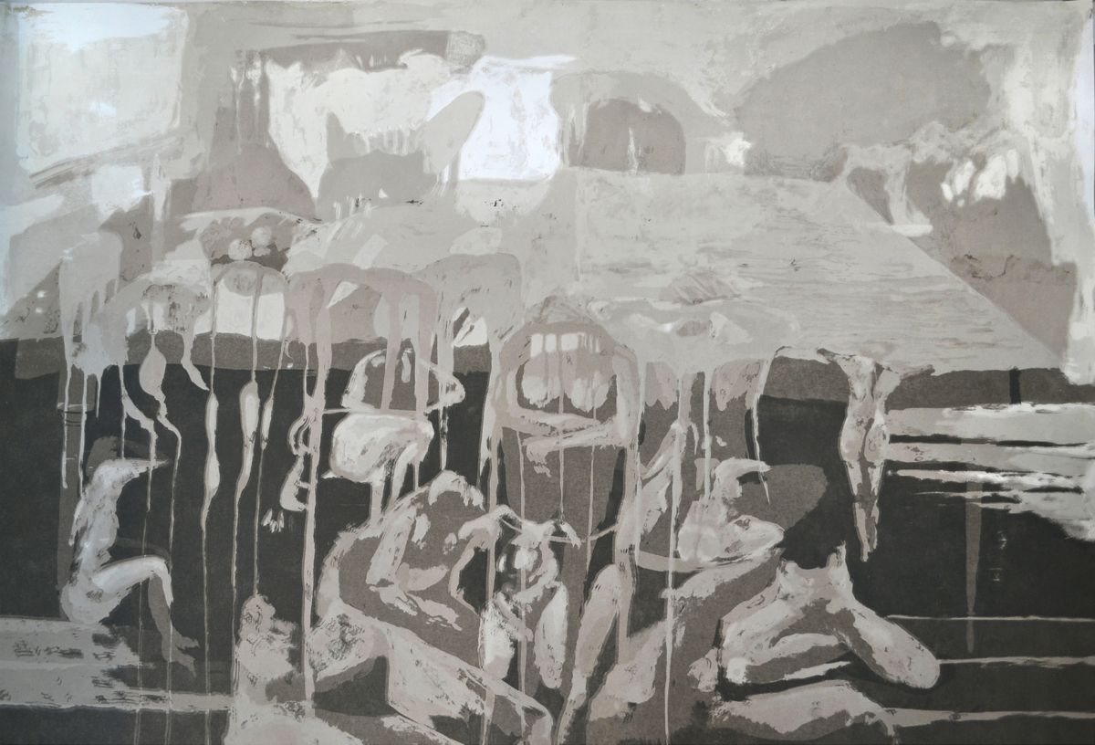 Table Setting, 2019Silkscreen, 30x44in