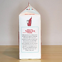 Tomato Milk, mixed media silkscreen, 46 x 21