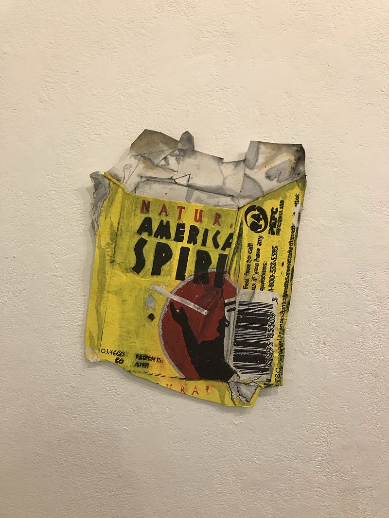Oh you smoke spirits?, 2020, Pulp Painting, Silkscreen and Watercolor