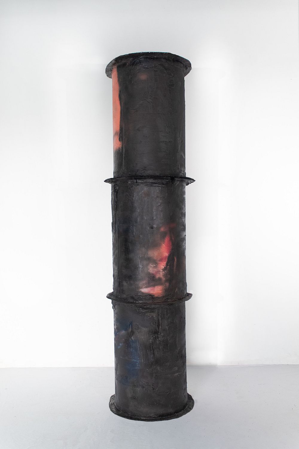 Septic, 2019, fiberglass, burlap, FGR 95, tar, Mixol, spray paint, 30.5 x 30.5 x 24.5
