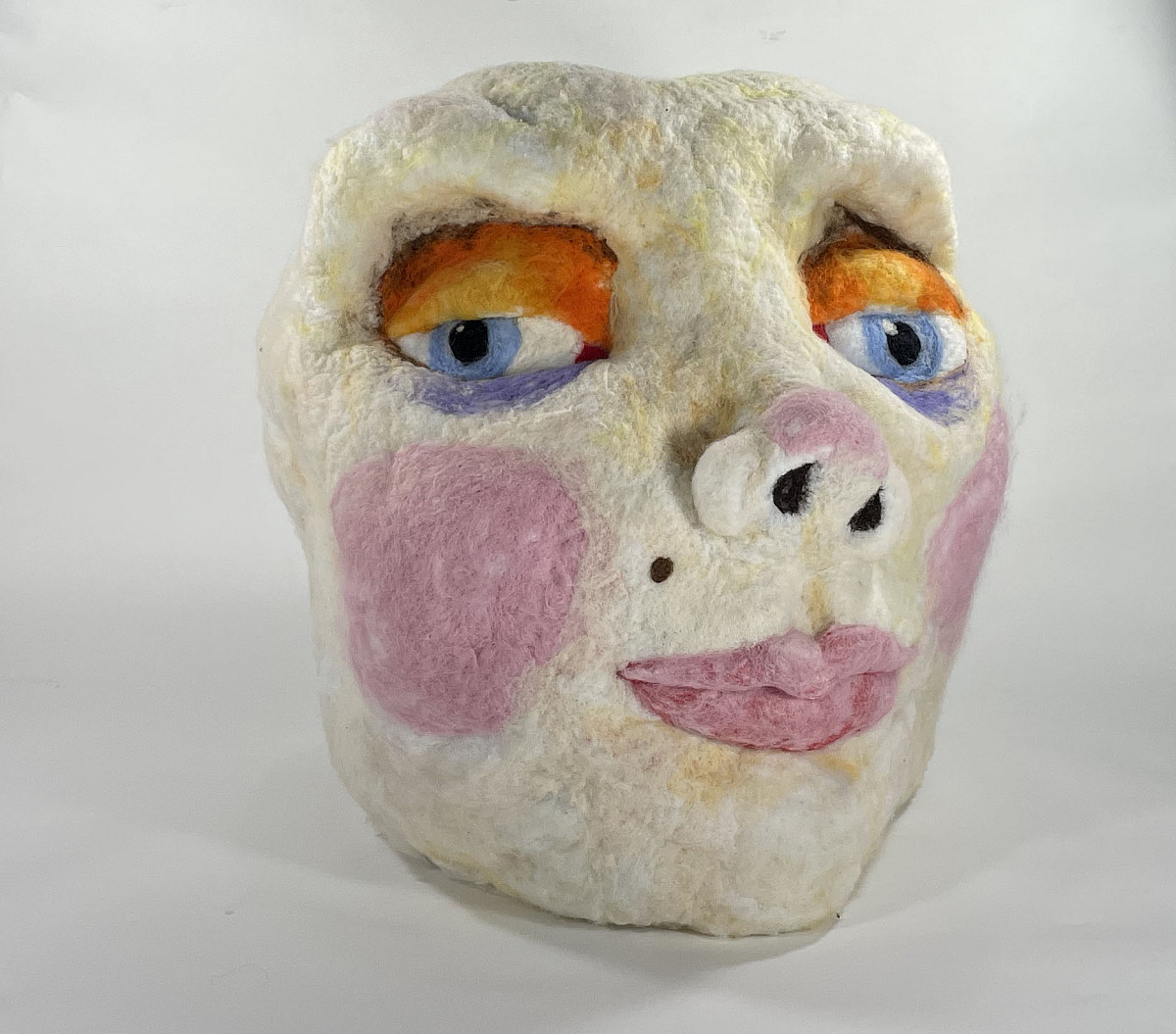 Gwen Walsh, My Head, Needle felted wool, foam, 2'8 x 2' x 2' 6, 2020