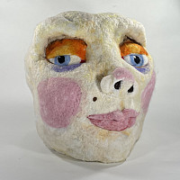 Gwen Walsh, My Head, Needle felted wool, foam, 2'8 x 2' x 2' 6, 2020