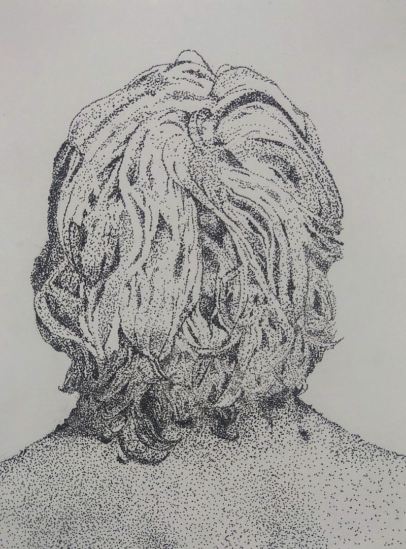 Micron Pen on Watercolor Paper, 9x12, 2020