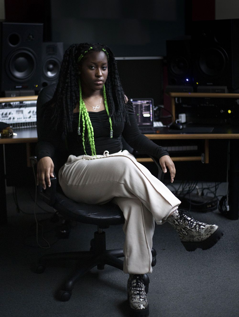 Aniya Russell '23 aka xChantex (Photo: Eli Barnes from The Beat, Outnumbered in the Booth&q...