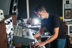 Phil Moffa in his studio, Butcha Sound, in midtown Manhattan