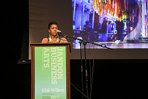 Risë Wilson, guest speaker for Jandon Business of the Arts lecture. 4/3/17