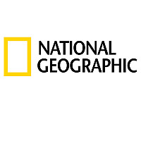 Yellow rectangle and words National Geographic in black