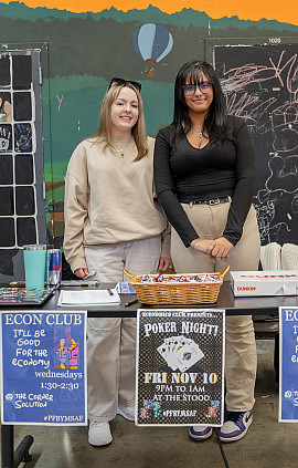 Economics Club at the Club Fair in the Stood
