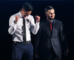 Purchase College Startup Pitching Competition Winners Andres Hernandez-Rodriguez and Brian Farez.