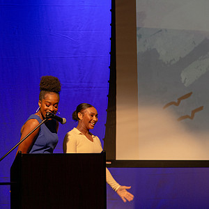 Acting majors Tachynel Merveille and Destiny Barbour won the Audience Favorite Award