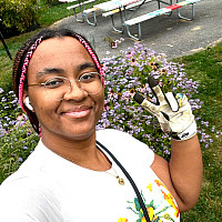 Me in the Native Plant Garden!