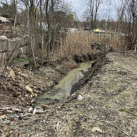 Turbid water leaving a construction site