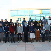 Pictured from Left. Back: Dr. Joe Skrivanek, Joseph Ramirez, Awinita Stasilli, Gabrielle Mendez, Veronica Winter, Dr. Ryan Taylor, Batya ...