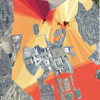 The Empirical Kriging Analysis performed on our data isolated to forests on campus and surrounding areas.