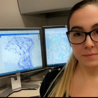 Jillian at her internship at Westchester County GIS