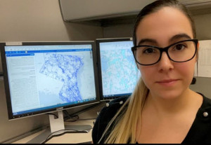 Jillian at her internship at Westchester County GIS