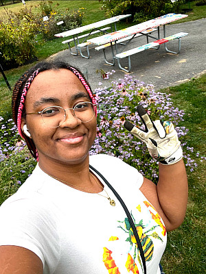 Me in the Native Plant Garden!