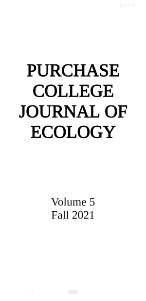 Cover for the 2021 volume of the Purchase College Journal of Ecology