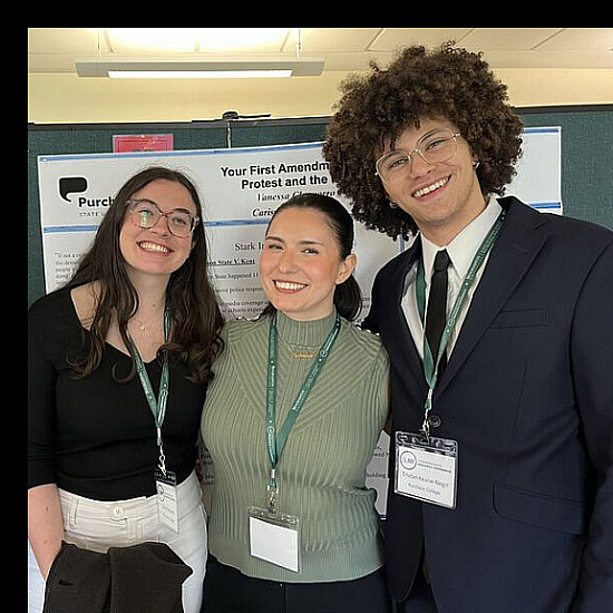 Students presenting research at SURC.