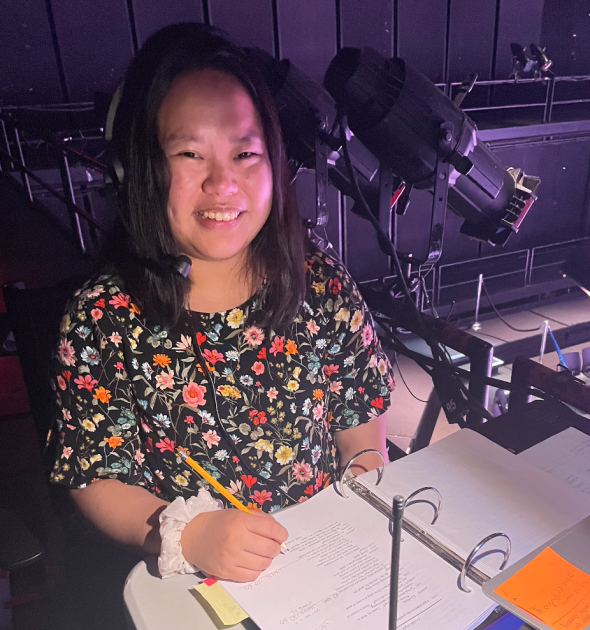 Nina at the calling desk for Twelfth Night