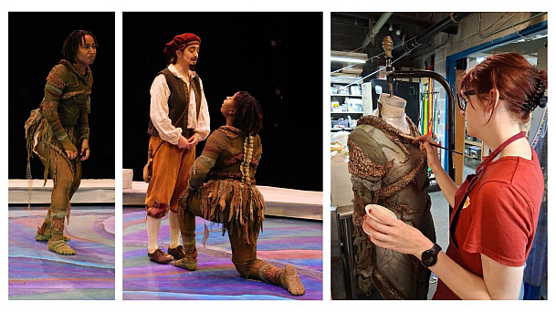 Costumes for Caliban in the Tempest.