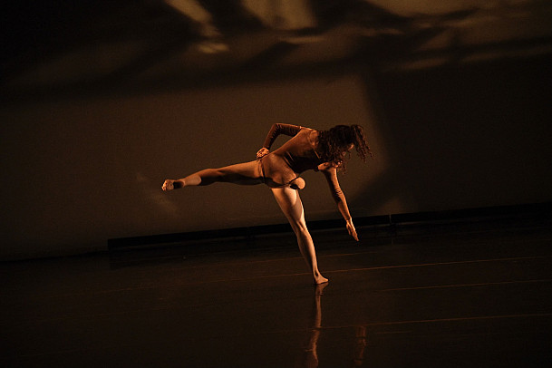 Choreographer Netta Yerushalmy, Dancer Charlotte Aucella, Lighting Design by Ben Free.