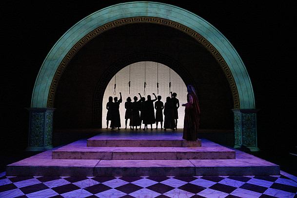 Generals are hanged in silhouette