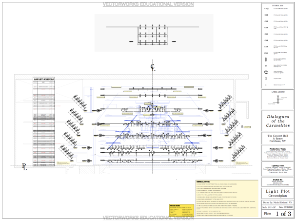 Dialogues of the CarmelitesGroundplan Director: Jacque Trussel Lighting Designer: Nicole Sliwinsk...